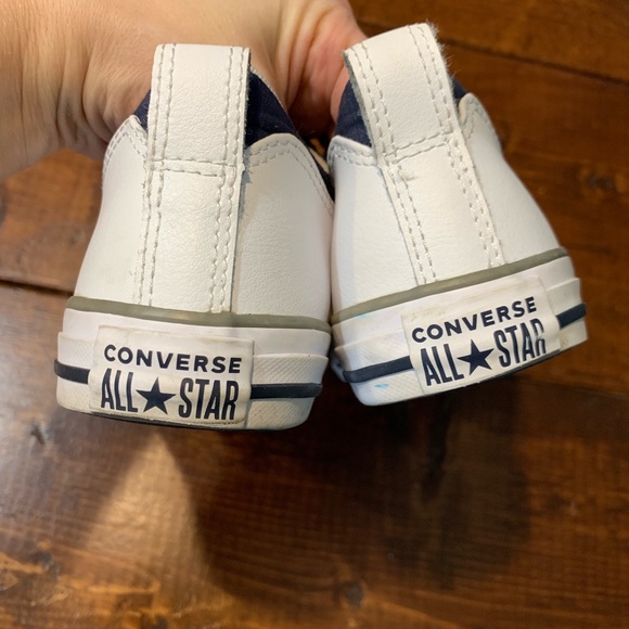 Converse All Star Low Top Shoes White Leather CTSA Chuck Taylor size 3 - Picture 4 of 8
